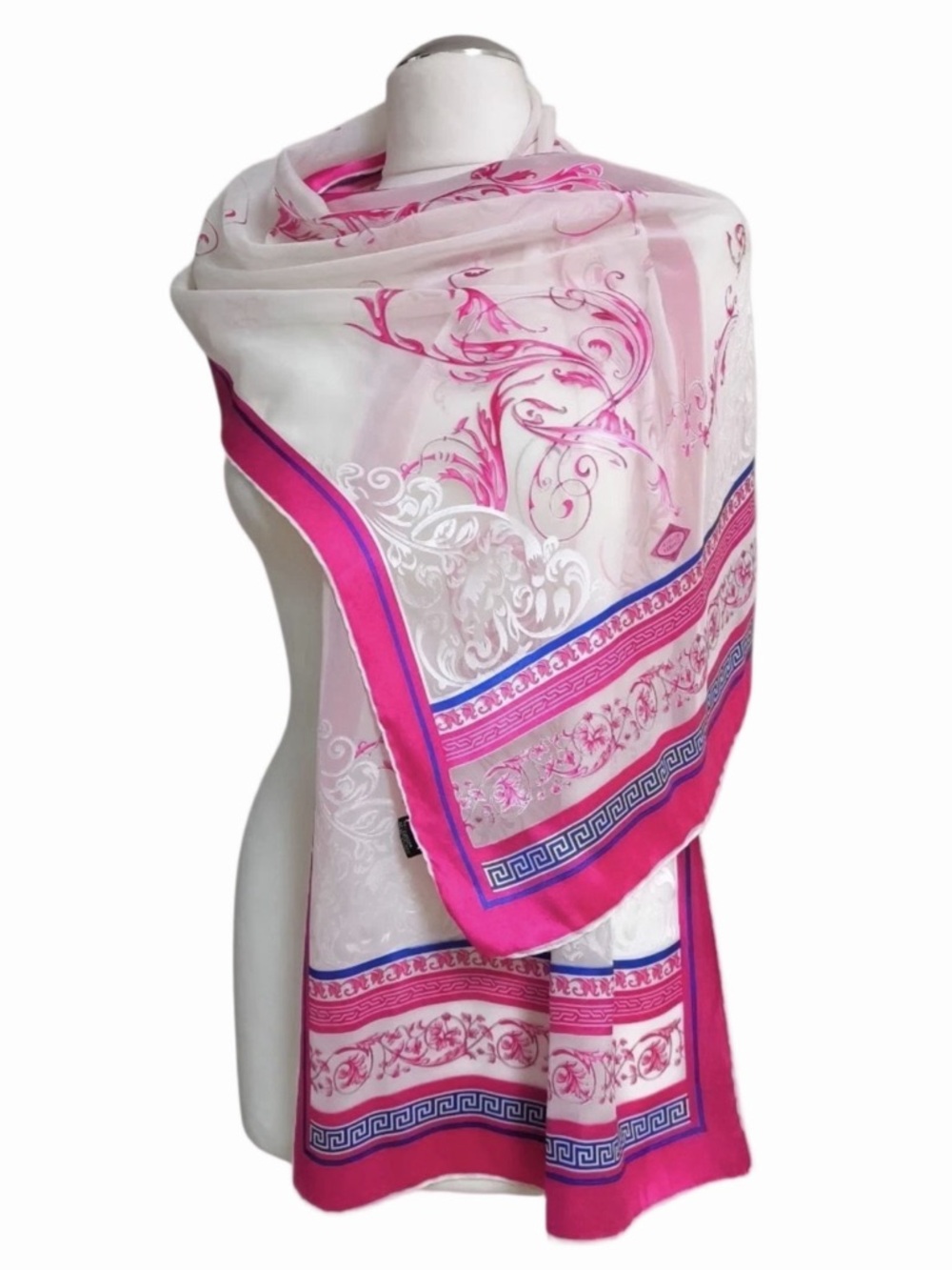 Pink Versace Silk Scarf / Shawl